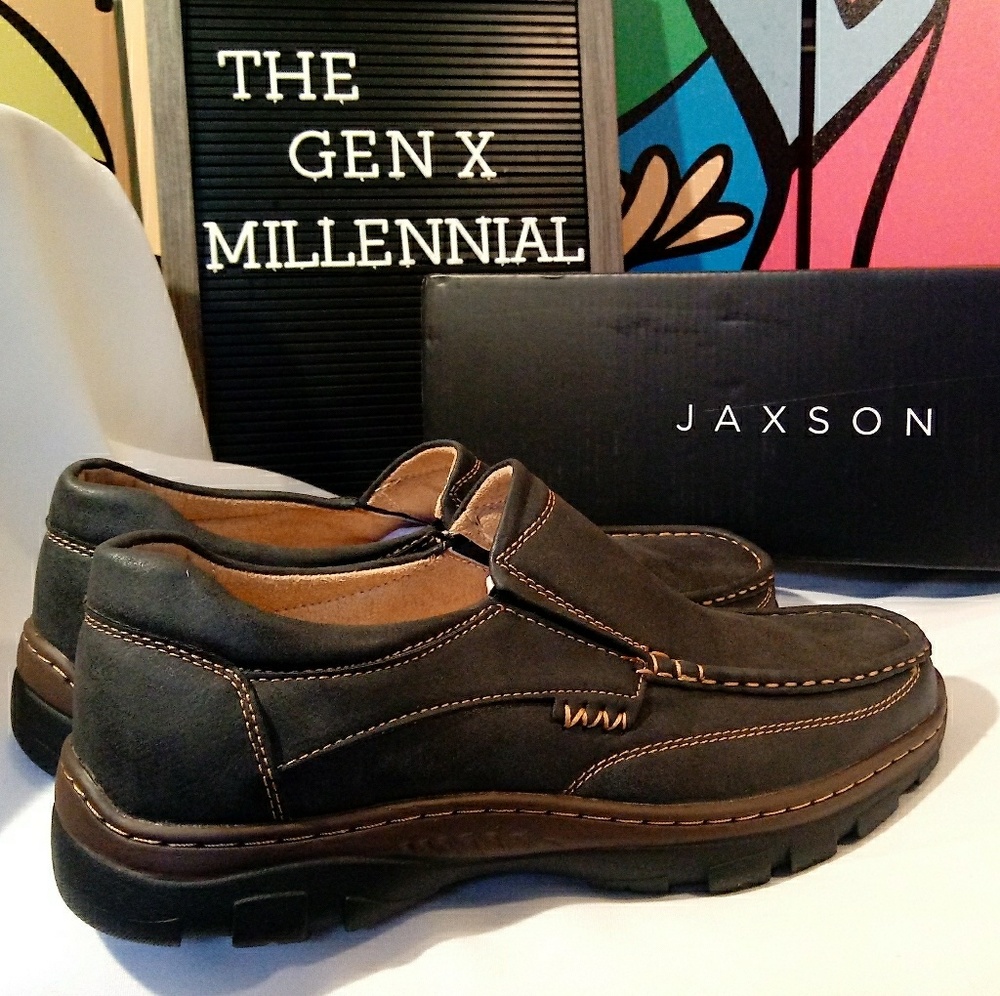 ⬇️ Black Brown Loafers Memory Foam Sole 8